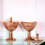 Soulvinee Ayurveda Pure Copper Eye Wash Cups | Helps keep your eyes clean and healthy | Washes away dirt from the eyes (2 pcs.)