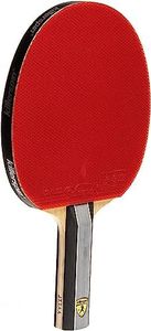 Killerspin KIDO 7P RTG Ping Pong Paddle, Advanced Table Tennis Players, Memory Book Paddle Case, Red/Black Straight