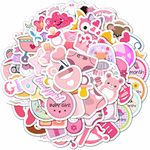 100Pcs Baby Girl Stickers and Decals, Newborn Stickers, Girl Baby Shower Stickers Girl, Its A Girl Stickers, Baby Shower Favors for Girls, Baby Girl Scrapbooking Stickers, Baby Girl Month Stickers