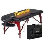 Master Massage 31"" Montclair Therma Top Portable Massage Table Package with Memory Foam, 1 Count, black italia