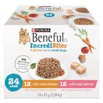 Beneful Incredibites Wet Dog Food for Small Dogs, Real Chicken & Salmon in Gravy Variety Pack - 85 g Can (24 Pack)