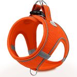 Joytale Step in Dog Harness,Soft Mesh Reflective Breathable Vest Harnesses,Easy Walk Harness with Safety Buckle for Small and Medium Dogs,M,Orange