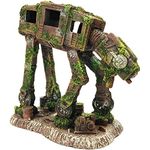 SLOCME Aquarium At-At Imperial Walker All Terrain Armored Transport Decorations - Fish Tank Resin Robot Betta Fish Hide Cave Ornament