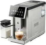 3rd-Gen Espresso Coffee Maker with Milk Frother - Removable Brewer/Grinder, Adjustable Coarseness/Flavor, 3-Level Coffee/Milk Volume, Detachable Milk Tank for Home Baristas, Silver Spray Paint