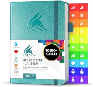 Clever Fox Planner Daily – Undated Agenda & Daily Calendar to Boost Productivity & Hit Your Goals – Gratitude Journal Personal Daily Organizer – 5.8x8.3'', Lasts 6 Months, Aquamarine (Daily)