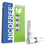Nicofree | White | 35 Cigarette Filters, 5 Packs | Made with Toxin-free, Recycle-friendly Materials | Reduce Tar, Prevent Stains & Odour on Fingers | For Cigarettes, Dokha, Medwakh Pipe