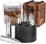 EooCoo Fathers Day Anniversary Birthday Gifts, Whiskey Stones Gift Set, Mens Gifts Ideas, Whiskey Gifts for Men, Man Cave Stuff Cool Gadgets, Gifts for Him Boyfriend, Reusable Ice Cubes