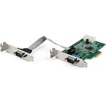 StarTech.com 2-Port PCI Express RS232 Serial Adapter Card - PCIe RS232 Serial Host Controller Card - PCIe to Serial DB9-16950 UART - Low Profile Expansion Card - Windows & Linux (PEX2S953LP)