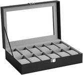 SONGMICS Watch Box with 12 Slots, W