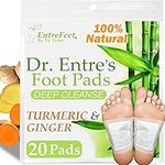 Turmeric & Ginger Detox Foot Patches, 20 Pack: Detox Foot Pads, Deep Cleansing to Remove Toxins & Sleep Better, Foot Detox Patches