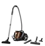 Rowenta RO723 RO7230, Silence Force Cyclonic Bagless Vacuum Cleaner Performing Silent Elegant Capacity 2.5L Special Home Accessories RO7230EA, Tube Material: Metal, Grey/Orange, 3 accesorios