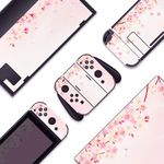 BelugaDesign Switch Skin | Pastel Sticker Wrap Vinyl Decal | Cute White Sky Compatible with Nintendo Switch (Switch Standard, Pink White)