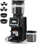 Homtone Conical Burr Coffee Grinder Electric for Portafilter and Container, 51 Grind Settings Adjustable Coffee Grinder for Drip/Pour Over/Espresso/French Press, Anti-Static, 12 Cup, Black