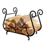 CKLT Firewood Racks Log Holder, 25" Heavy Duty Metal Fire Wood Holder for Fireplace,Indoor Outdoor Firewood Storage Log Rack for Deck Porch Patio Fire Pit Stove Logs Stand tool