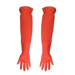 ASOCEA 22in Aquarium Gloves Extra Long Waterproof Resistant Gloves for Men Women Fish Tank Aquarium Cleaner Reusable Heavy Duty Rubber Work Household Cleaning Gloves