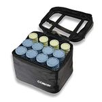 Conair Instant Heat Compact Hot Rollers w/ Ceramic Techology; Black Case with Blue and Green Rollers