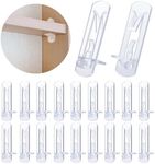 TIESOME 20 Pcs Plastic Locking Shelf Support Pegs, Cabinet Shelf Clips Locking Shelf Support Pegs Thick Shelf for Kitchen Cabinet Furniture Book Shelve (6 x 16mm)