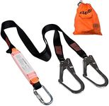 KSEIBI 422006 Single Leg Snap Hook and Two Scaffolding Hook w 6-Foot Internal Shock Lanyard Fall Protection Equipment for Safety Harness