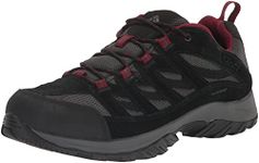 Columbia Men's Crestwood Waterproof, Dark Grey/Red Jasper, 8