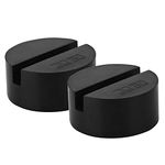 DEDC 2 Pack Rubber Jack Pads Universal Slotted Frame Rail Protector Block Car Motorbike Trolley Jack Workshop Tool 75 X 35mm