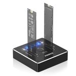 FIDECO M.2 NVMe SATA SSD Docking Station, USB 3.2 Gen 2, 20Gbps Dual NVMe SATA SSD Dock, Support Offline Clone, UASP and TRIM, Aluminum Design