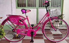 Avon Bicycles Sherry Women's Commuting Bike Cycles for Girls (26T, 18.00, Steel, Pink/White)