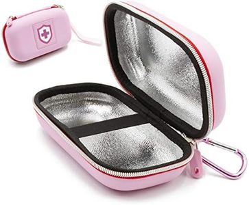 Casematix Pink Insulated Asthma Inhaler Travel Case for Children, Kids and Adults - Includes Med Alert I Have Asthma Tag