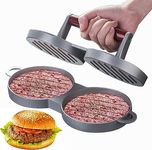 GION Double Hamburger Press Patty Maker Mold Round Shape Burger Tikki Press Mold for Making Burger Patty Meat Burger Smasher Grill Press Mold (1Pcs)