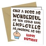 Birthday card for the Boss from work employees Happy Birthday Boss Manager #441