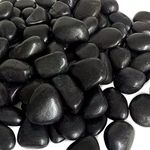 FANTIAN 5 Pounds Black Natural Decorative River Pebbles – 2-3 Inch Black Polished Decorative Pebbles for Garden Landscaping, Home Décor, Outdoor Paving River Rocks, Rocks for Painting