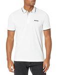 BOSS Men's Paddy Pro Polo Shirt, Crisp White, Large