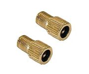 2x Presta to Schrader Brass Bike Valve Adaptor Adapter Converter with o-ring Seal