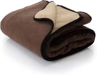 Waterproof Blanket for Bed - Enjoy Intimacy, Peaceful, Cherished Love Moments - Fleece Blanket Waterproof, Dual-Tone Grizzly Brown/Caramel Cappuccino, Perfect for Couples, Adults & Pets/Dogs [60”x80”]