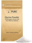 100% Pure Glycine Powder, 2 lb, 1000 mg Serving , Natural Amino Acid, No Fillers or Additives, Non-GMO, Gluten-Free, Lab Tested, Vegetarian, Made in USA, Eco-Friendly Packaging