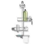 simplehuman Adjustable and Extendable Shower Caddy Plus, Stainless Steel and Anodized Aluminum