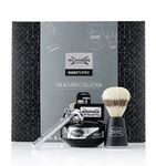 WILKINSON SWORD - Barber's Style for Men | The Authentic Collection​ | Double Edge Razor + 5 Blades | Shave Brush | Shave Soap Bowl