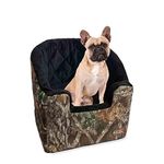 K&H Pet Products Bucket Booster Dog Car Seat with Dog Seat Belt for Car, Washable Small Dog Car Seat, Sturdy Dog Booster Seats for Small Dogs, Medium Dogs, 2 Safety Leashes, Small Realtree Edge Camo