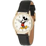 DISNEY Men's 'Mickey Mouse' Quartz Metal Casual Analog Watch, Color:Black (Model: Wds000404)