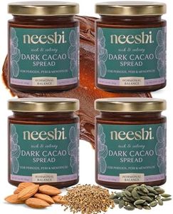 NEESHI Functional Dark Cacao Ritual 4 Pack – Hormone Balancing Superfood Chocolate Spread – Low Sugar Gluten-Free All Natural – Organic Chocolate, Coconut Sugar Organic – PMS, Menopause Relief – 28 Servings