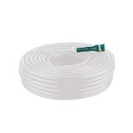 NEER (Super) 30 Meter 0.5 Inch PVC Premium Heavy Duty Milky White Water Pipe | Lightweight, Durable, & Flexible Hose with Accessories Connector & Clamps | Outdoor-Indoor Use | 30 Meter (98.42 Feet)