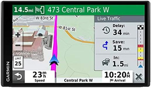 Garmin 010-02038-02 DriveSmart 65, Built-in Voice-Controlled GPS Navigator with 6.95” High-Res Display, Black