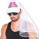 Buck's Night Hat and Veil - Bachelor Party Ideas, Supplies, Gifts, Jokes and Favors (1 Pack - With Veil)