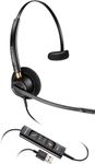 Poly - EncorePro 515-M USB-A and USB-C USB headset (Plantronics) - Optimized for Teams - Hold & Call Answer Buttons - Works with Avaya, Genesys, & Cisco Call Center Platforms - Single Ear/Mono
