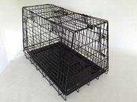 Double Sloping shaped dog car cage with 4 doors + divider