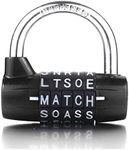 5-Dial Combination Padlock, Black 5