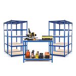 Racking Solutions Small Business OR Garage Starter Kits 4 x Shelving bays 600mm D FREE Next Day Delivery