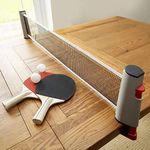 Tobar Table Tennis Set with Expanding Net to Fit Any Table,Red / Black