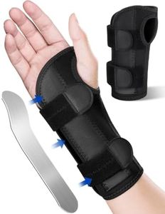 Wrist Brace with Metal Wrist Splint Carpal Tunnel Wrist Brace for Night Sleep Adjustable Wrist Support Men Women for Tendonitis Arthritis Pain Relief - Right Hand, Fit Most, Fit Wrist 6.9-8.9 inch