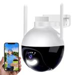 PKST 4MP Outdoor | Auto-Tracking Camera | 360° Visual Coverage | Waterproof | Color Vision | AI-Powered Person Detection | Two-Way Talk | wirelerss Security Camera (fhd Camera)