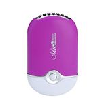 WitMoving Mini Handheld Fan Cooling USB Rechargeable Bladeless Small Handheld Fan for Eyelash Extansion Nail Beauty - Purple